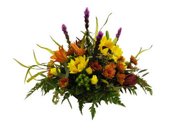 Thanksgiving Centerpiece from Ladybug's Flowers & Gifts, local florist in Tulsa