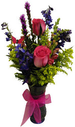 Pink Tribute Vase from Ladybug's Flowers & Gifts, local florist in Tulsa