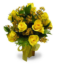 Dozen Yellow Roses from Ladybug's Flowers & Gifts, local florist in Tulsa