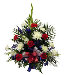 Veteran's Basket from Ladybug's Flowers & Gifts, local florist in Tulsa