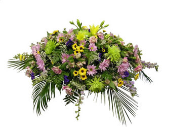 Spring Serenade Casket Spray from Ladybug's Flowers & Gifts, local florist in Tulsa