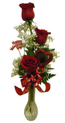 Three Rose Bud Vase from Ladybug's Flowers & Gifts, local florist in Tulsa